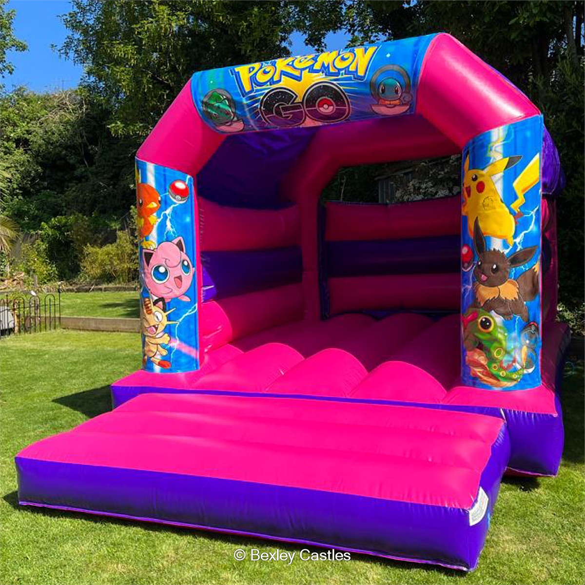 Pokemon Pink Bouncy Castle 12ft x 15ft x 10ft - Bouncy Castle Hire in ...